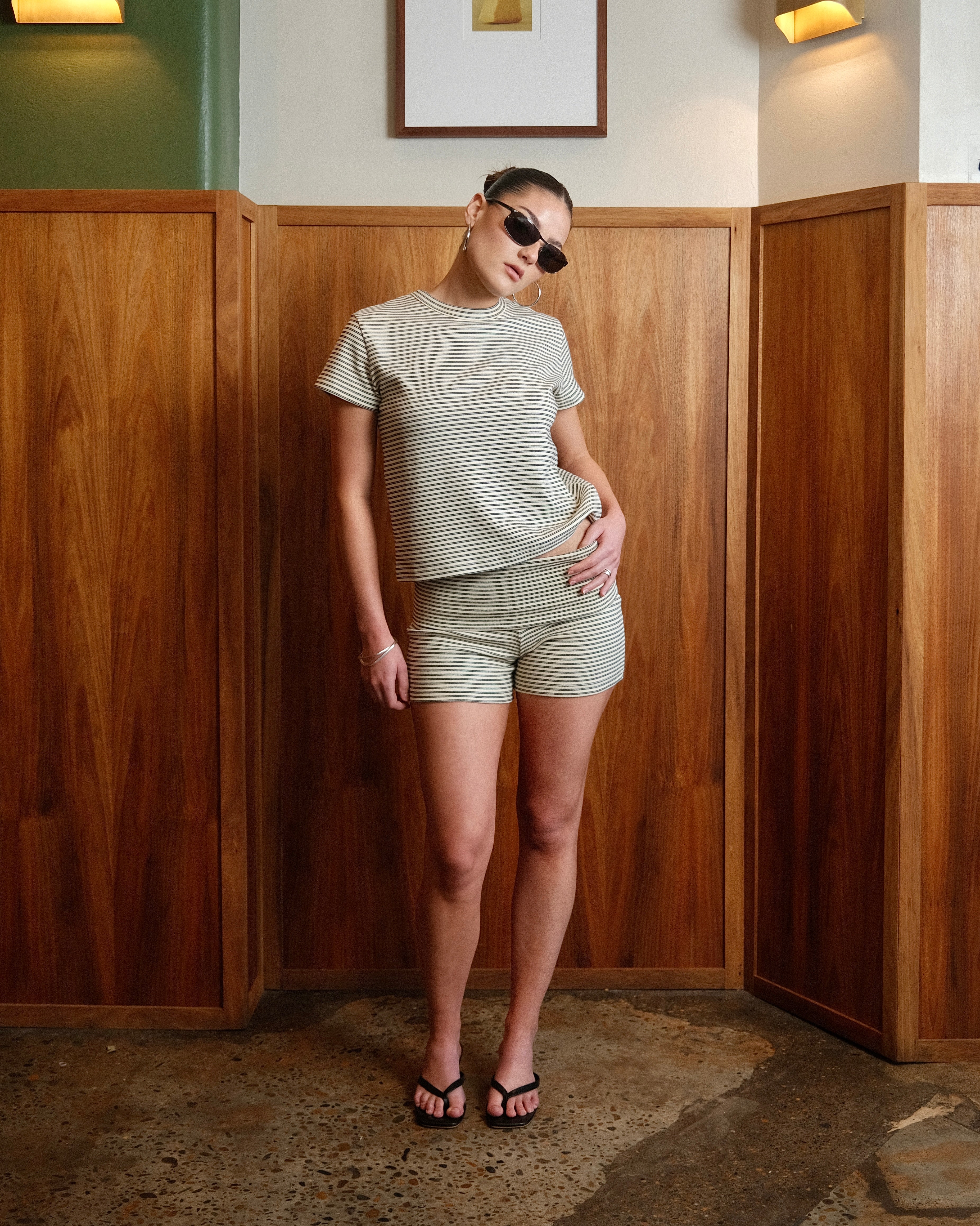 Women's Stripe Mini Short - Image 4